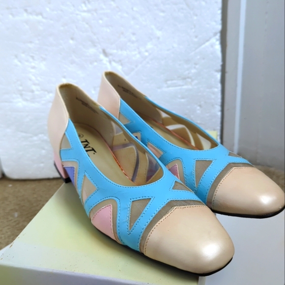 TNT Originals Womens Roselle Pastel Multi Dress Platform Heels Evening 8M - Picture 2 of 15